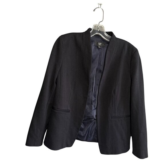 J. Crew 365 Stretch Twill Going Out Blazer Jacket Women's 10 Black Workwear - Picture 1 of 7